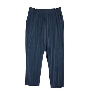 J Jill Pure Jill Tranquility Fleece Blue Pull On Pants Womens 2X Plus Lounge